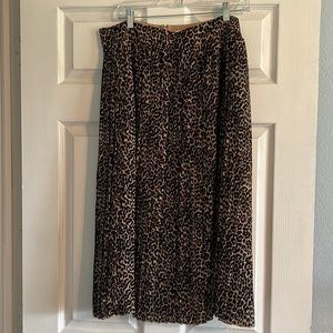 J.crew leopard print accordion midi skirt size 16